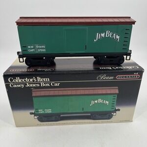 Jim Beam Empty Decanter Casey Jones Box Car Collector Item